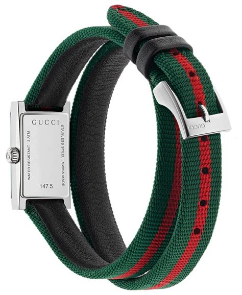 gucci green nylon strap